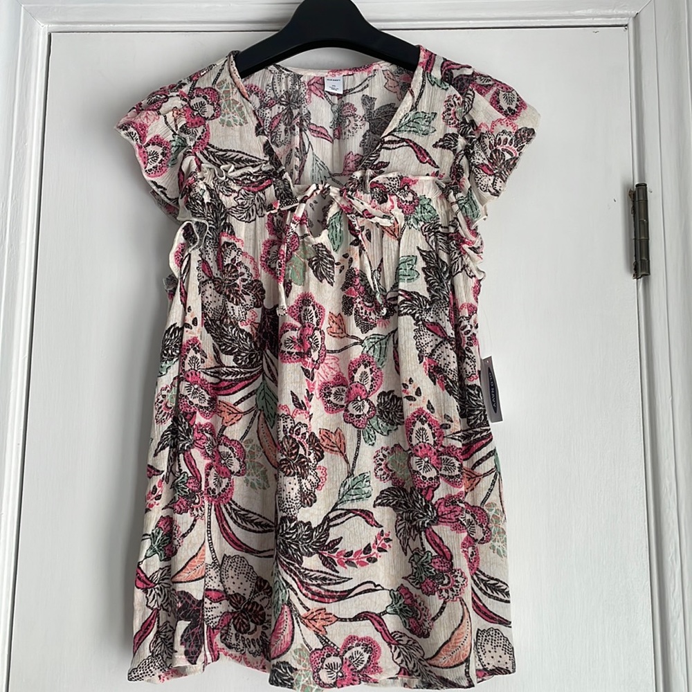 NWT Old Navy Boho Floral Blouse XS